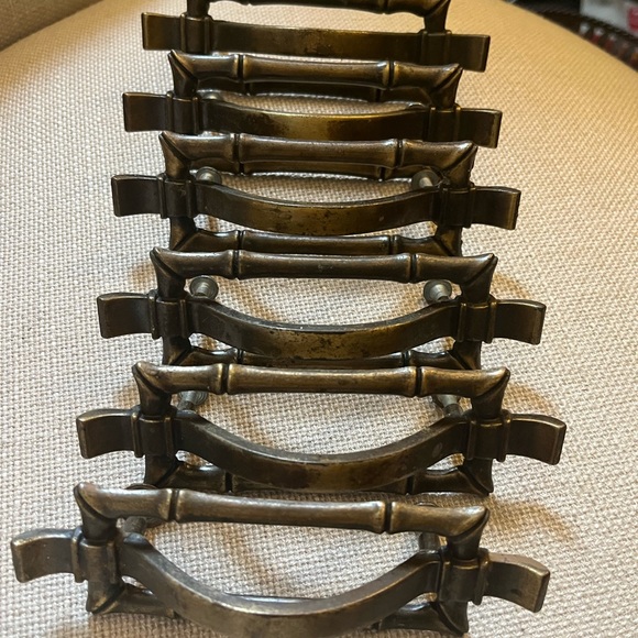 Vintage brass National lock draw pulls lot of (6) - Picture 1 of 4